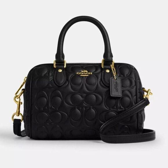 Coach Handbags - NWT ❤️ Coach Mini Rowan Crossbody Bag In Blocked Signature Leather CY743